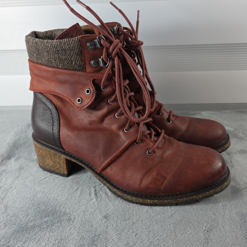 Aetrex Aubrey Red Leather Boot Women's US Size 10 CB108W‎ - Picture 3 of 9